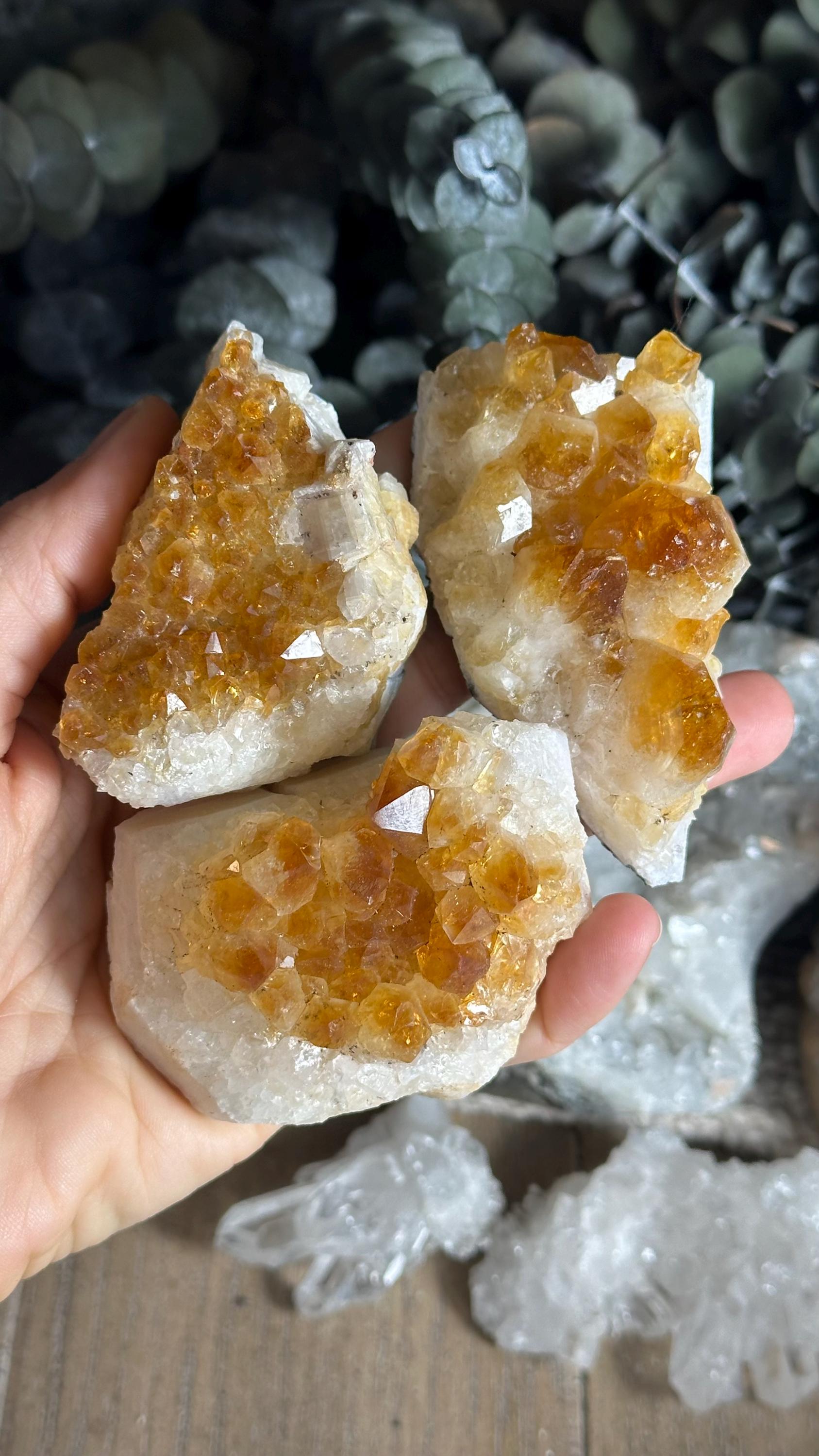 Rough Citrine Cluster, Raw Stone