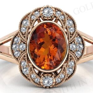 14k Gold Maderia Citrine Engagement Ring Oval Cut Maderia Citrine Halo Wedding Ring Vintage Art Deco Bridal Promise Ring Anniversary Gift 14k Gold Maderia Citrine Engagement Ring Oval Cut Maderia Citrine Halo Wedding Ring Vintage Art Deco Bridal Promise Ring Anniversary Gift
