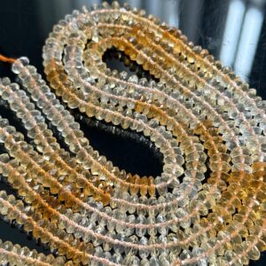 1/2 Strand Shaded Citrine German Cut Rondelles