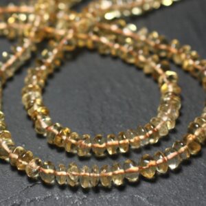 20pc - Perles De Pierre - Citrine Rondelles 4-5mm - 7427039730457