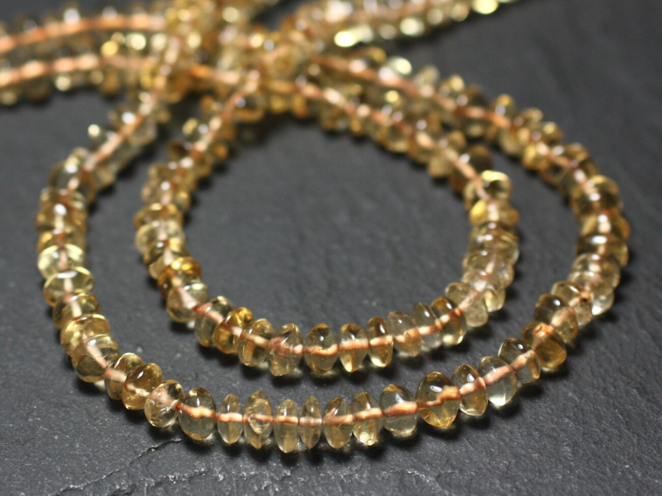 20pc - Perles De Pierre - Citrine Rondelles 4-5mm - 7427039730457 20pc - Perles De Pierre - Citrine Rondelles 4-5mm - 7427039730457