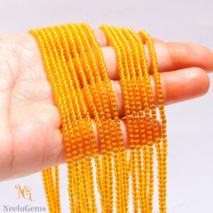 Aaa+ Golden Citrine Quartz Rondelle Beads, 2.2-2.3 Mm Tiny Smooth Rondelle Beads,13" Gemstone Beads For Handmade Jewelry