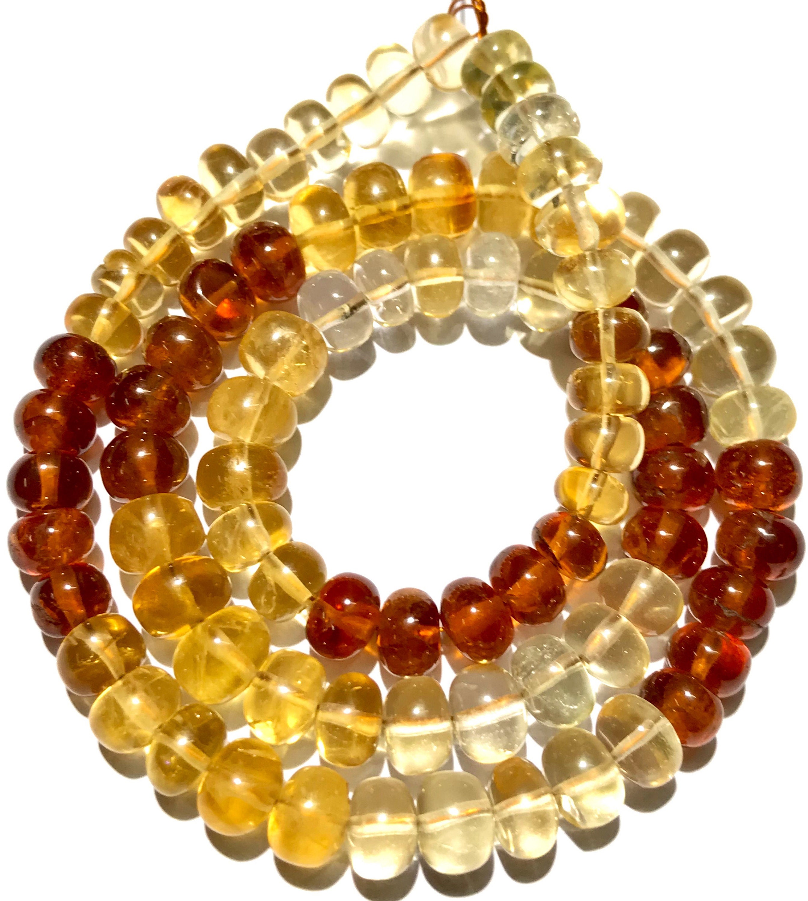 Aaa++ Quality~~ Shaded Citrine Smooth Beads Natural Shaded Yellow Citrine Smooth Rondelle Beads 7mm Citrine Gemstone Beads Yellow Citrine