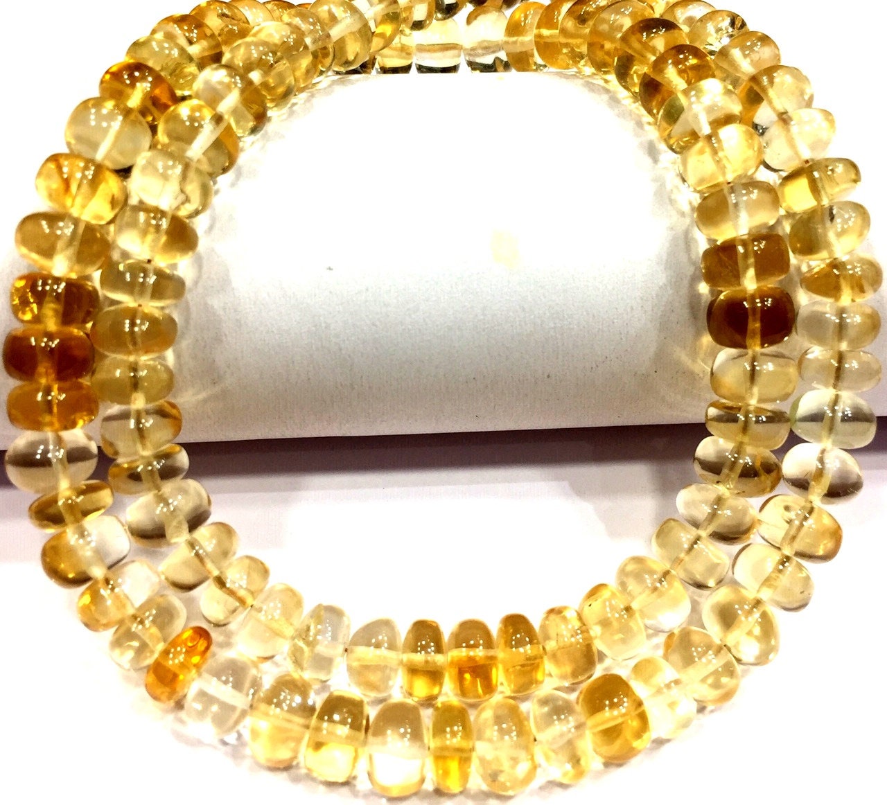 Aaa Quality~natural Citrine Shaded Rondelle Beads Smooth Citrine Gemstone Beads Polished Citrine Beads Citrine String Jewelry Making Beads.