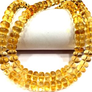 AAA+ QUALITY~Natural Citrine Smooth Rondelle Beads 7.MM Citrine Rondelle Beads Citrine Gemstone Beads Citrine Strand Jewelry Making Beads.