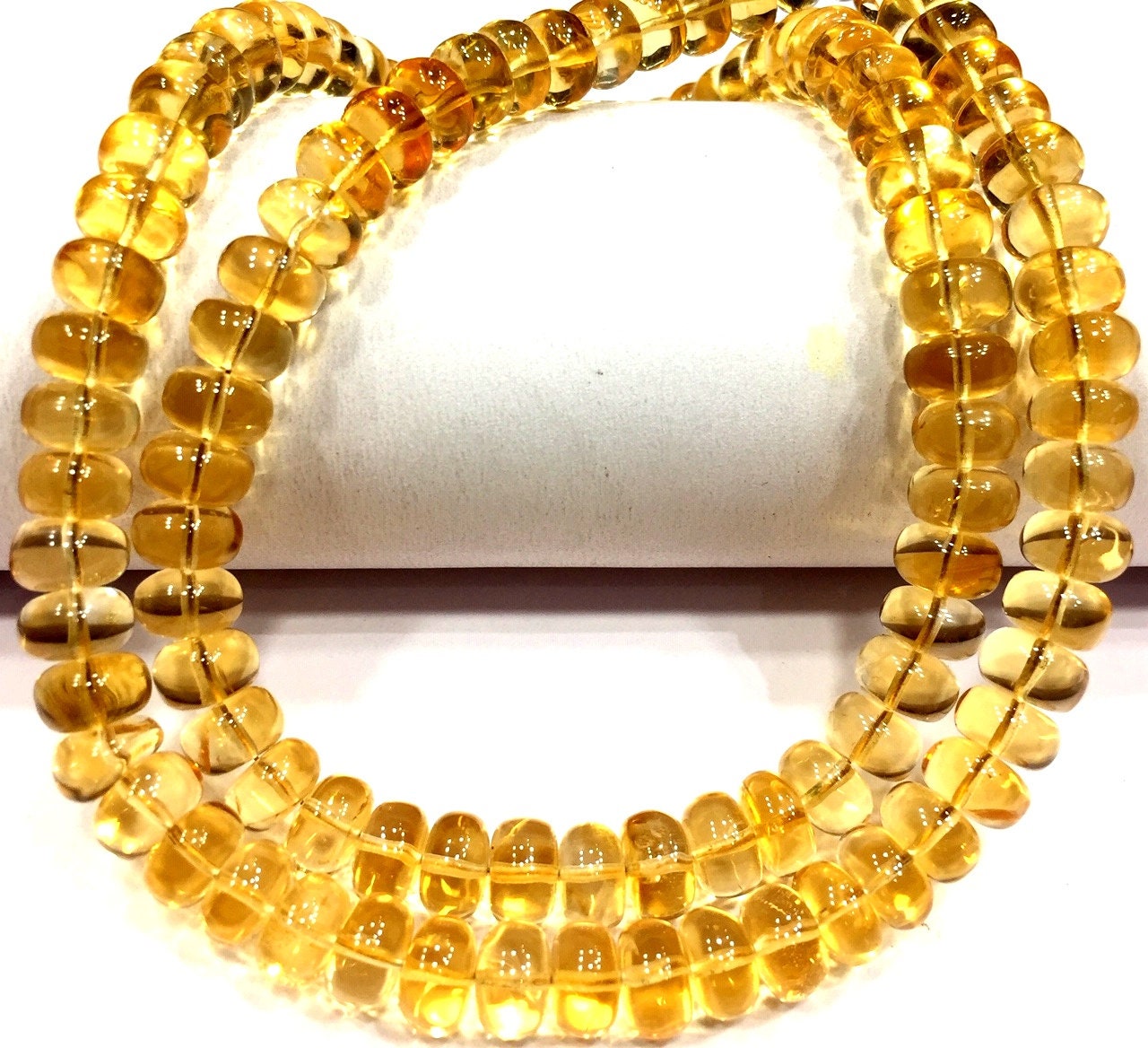 Aaa+ Quality~natural Citrine Smooth Rondelle Beads 7.mm Citrine Rondelle Beads Citrine Gemstone Beads Citrine Strand Jewelry Making Beads.