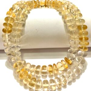 Aaa+ Quality~~shaded Yellow Citrine Smooth Beads 8mm Citrine Rondelle Beads Natural Citrine Gemstone Beads 8mm Smooth Rondelle Citrine Beads