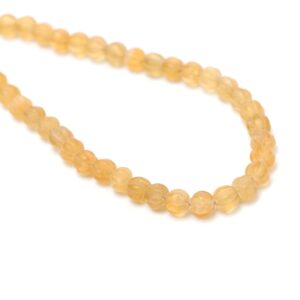 Citrine Matt Finish Carving Rondelle Beads, 6.5 Mm To 7 Mm, Citrine Rondelle Jewelry Making Beads, 18 Inches Full Strand, Price Per Strand