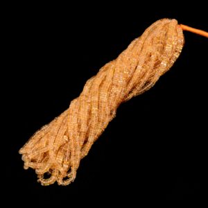 Natural Citrine Gemstone Heishi Smooth Loose Spacer Beads | 4mm-5mm Tyre Rondelle 16inch Strand | Citrine Semi Precious Gemstone Coin / Disc