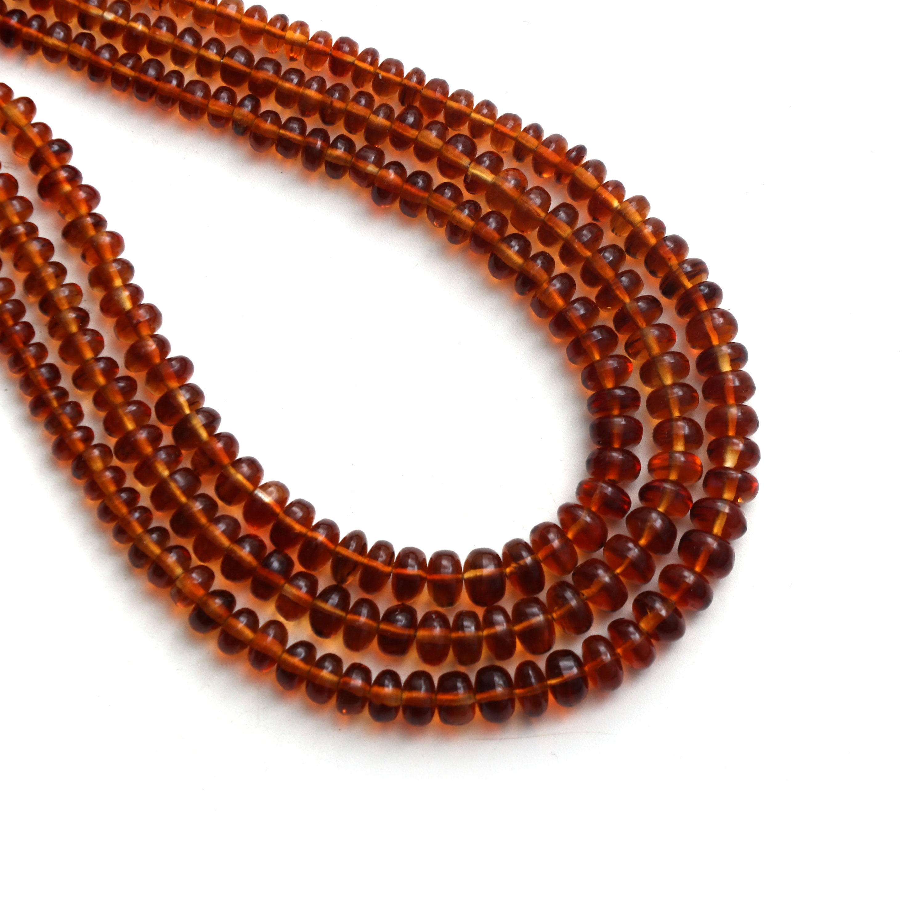 Natural Madeira Citrine Smooth Rondelle Beads, 4 Mm To 6 Mm, Citrine Rondelle Jewelry Making, 8 Inch / 18 Inch Full Strand, Price Per Strand