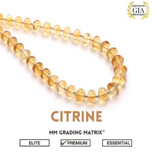 Natural Citrine Smooth Rondelle Shape Beads, 5mm - 9.5mm Citrine Plain Gemstone Beads, Citrine Beads For Jewelry Making, Citrine Strand 16"