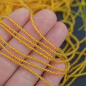 2mm Crystal Round 1 or 2 or 5 or 10 STRANDS- 14.5 inch strand- Citrine Yellow 2mm Crystal Round 1 or 2 or 5 or 10 STRANDS- 14.5 inch strand- Citrine Yellow