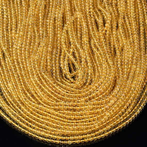 3mm Golden Honey Citrine Gemstone Grade A Round 3mm Loose Beads 16 Inch Full Strand Lot 1,2,6,12 And 50 (90113936-107 - 3mm B )