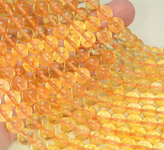 6mm Citrine Quartz Gemstone Grade Aaa Round Loose Beads 15.5 Inch Full Strand Lot 1,2,6,12 And 50 (90191303-b16-527)