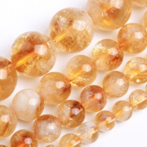 Citrine Beads Brown Yellow Cloudy Grade Ab Genuine Natural Gemstone Round Loose Beads 6mm 7mm 8mm 9mm 13mm Bulk Lot Options