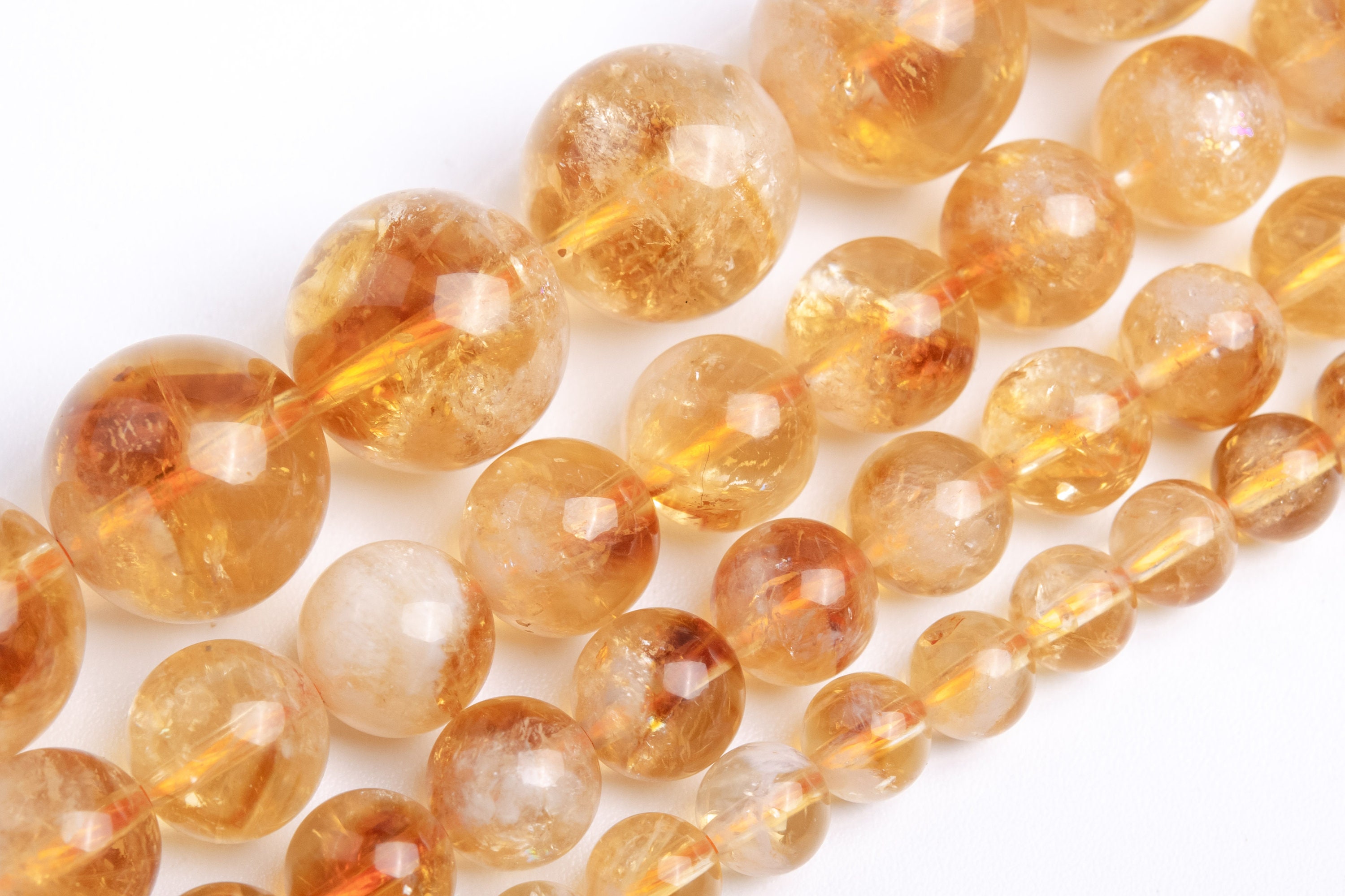 Citrine Beads Brown Yellow Cloudy Grade Ab Genuine Natural Gemstone Round Loose Beads 6mm 7mm 8mm 9mm 13mm Bulk Lot Options