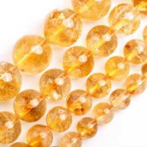 Citrine Beads Brown Yellow Grade A+ Genuine Natural Gemstone Round Loose Beads 6mm 8mm 10mm 12mm 14mm Bulk Lot Options