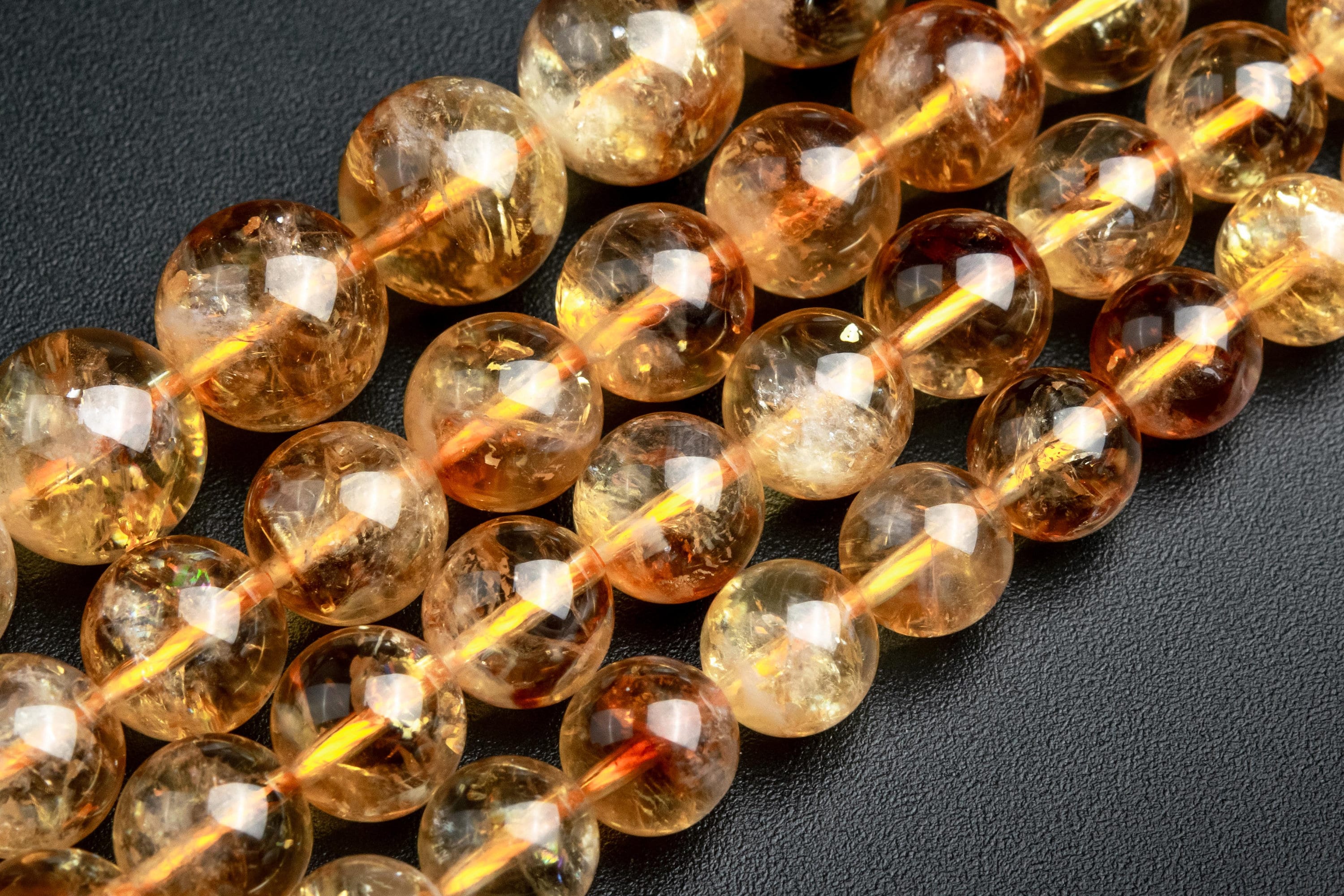 Citrine Beads Brown Yellow Cloudy Grade A Genuine Natural Gemstone Round Loose Beads 7mm 8mm 9mm 10mm 11mm 12mm 13mm Bulk Lot Options