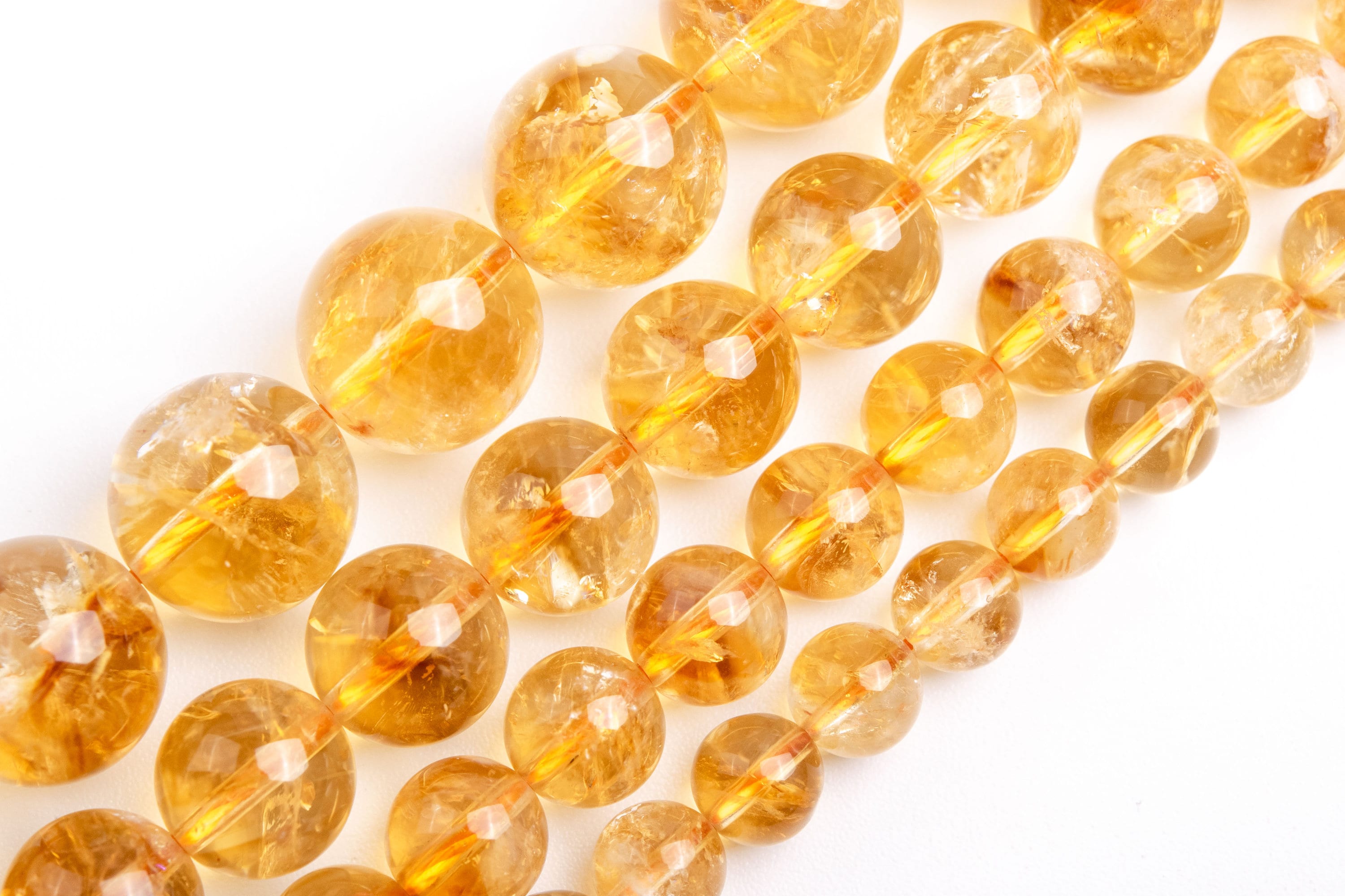 Citrine Beads Brown Yellow Grade A+ Genuine Natural Gemstone Round Loose Beads 6mm 8mm 10mm 12mm 14mm Bulk Lot Options