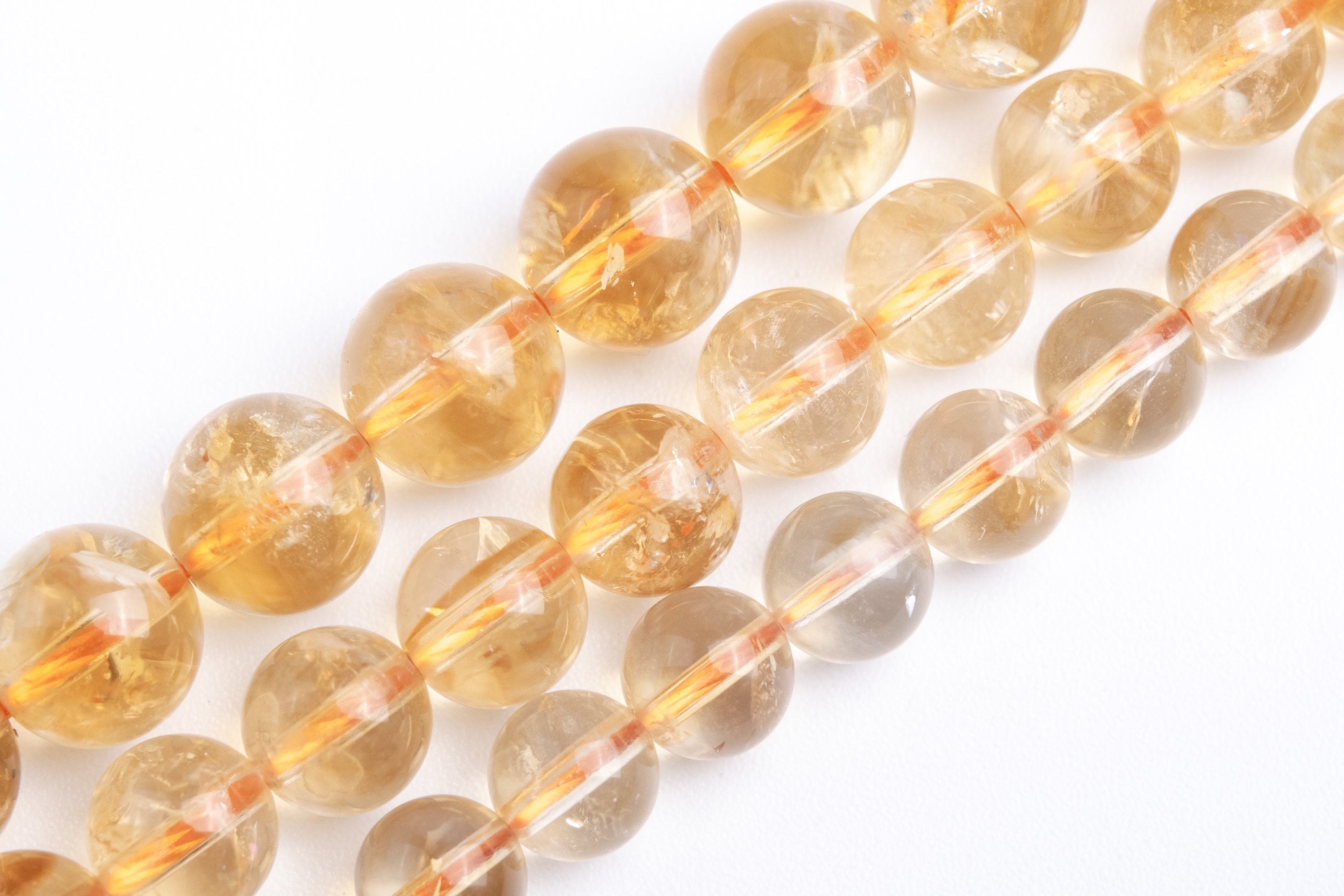 Citrine Beads Faint Yellow Grade A+ Genuine Natural Gemstone Round Loose Beads 6mm 8mm 10mm Bulk Lot Options