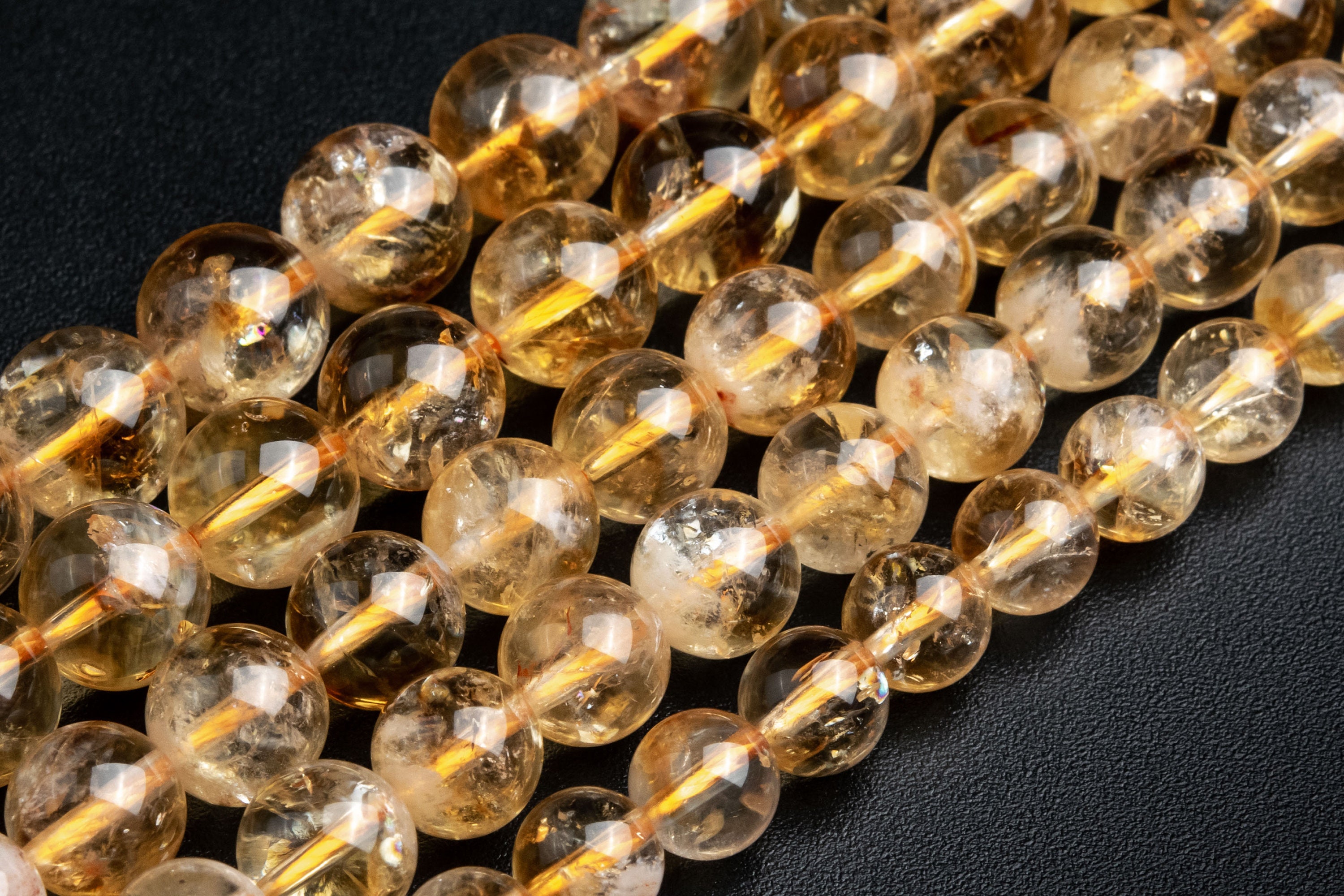 Citrine Beads Yellow Grade A+ Genuine Natural Gemstone Round Loose Beads 7mm 8mm 9mm 10mm Bulk Lot Options