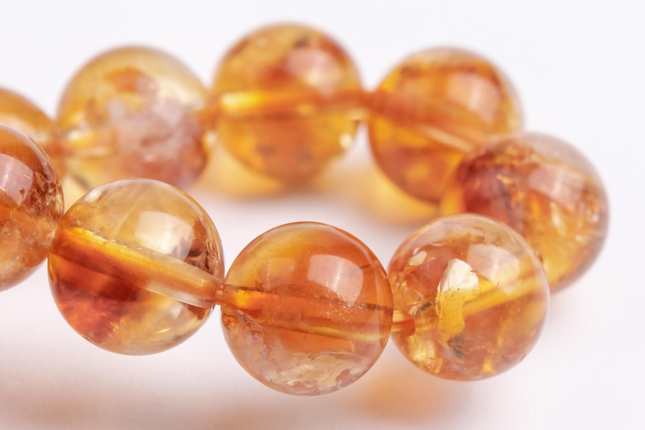 Brown Yellow Citrine Beads Genuine Natural Brazil A+ Gemstone Round Loose Beads 8-9mm 8mm 9mm 9-10mm 10mm 11mm Half Strand Bulk Lot Options