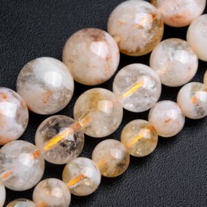 Faint Yellow Cloudy Citrine Beads Genuine Natural Grade Ab Gemstone Round Loose Beads 6mm 8mm 10mm Bulk Lot Options