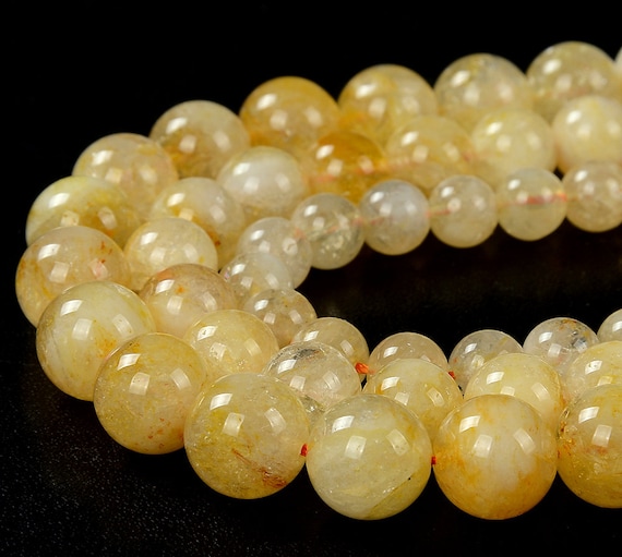 Citrine Gemstone Round 7mm 8mm 9mm 10mm 11mm 12mm 13mm 14mm Loose Beads Bulk Lot 1,2,6,12 And 50 (d141 D142)