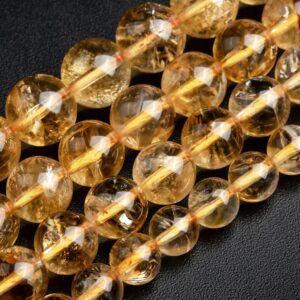 Golden Citrine Beads Grade A Genuine Natural Gemstone Round Loose Beads 6MM 8MM 10MM Bulk Lot Options