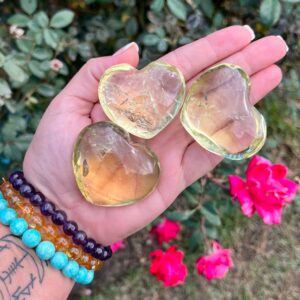 AAA GEM GRADE High Clarity Citrine Heart with Rainbows | Genuine Citrine Crystal Heart | Citrine Palm Stone AAA GEM GRADE High Clarity Citrine Heart with Rainbows | Genuine Citrine Crystal Heart | Citrine Palm Stone