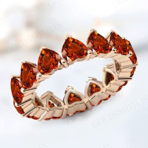 Art Deco Maderia Citrine Engagement Band For Women 925 Silver Citrine Band Vintage Full Eternity Band Heart Shaped Band Anniversary Gift Art Deco Maderia Citrine Engagement Band For Women 925 Silver Citrine Band Vintage Full Eternity Band Heart Shaped Band Anniversary Gift