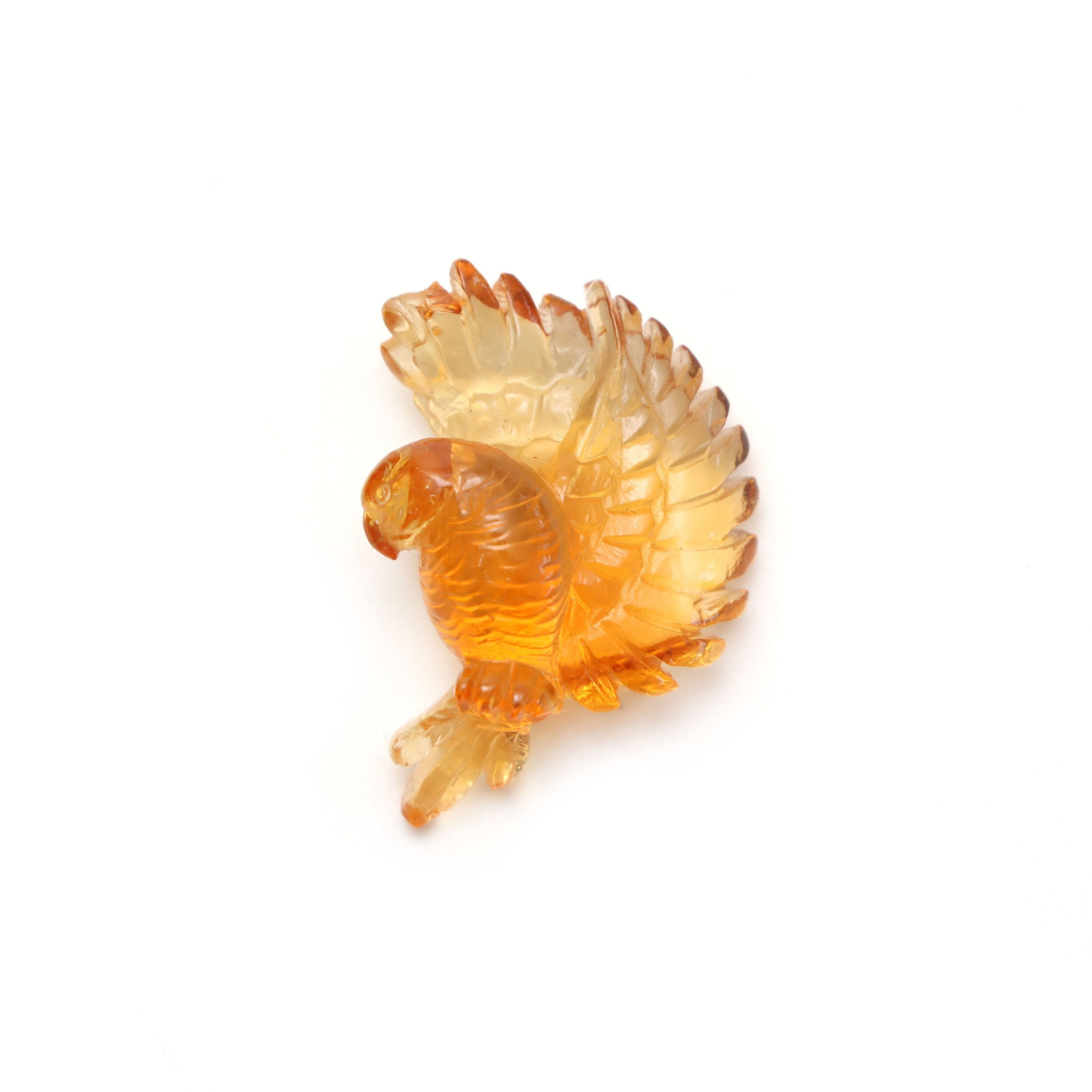 Citrine Bird Carving Loose Gemstone, 23x29 Mm, Citrine Jewelry Making Gemstone, Citrine Bird Carving, 1 Piece