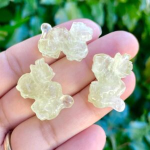 Carved Citrine Crystal Dragon: Small Gemstone Animal (18-25mm) Carved Citrine Crystal Dragon: Small Gemstone Animal (18-25mm)