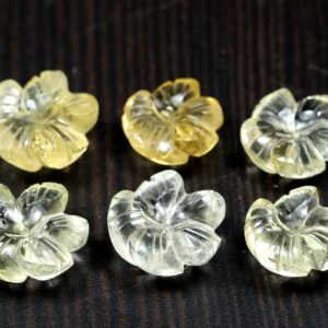 Citrine Flower Carving: Yellow Gemstone, Loose Stone Citrine Flower Carving: Yellow Gemstone, Loose Stone