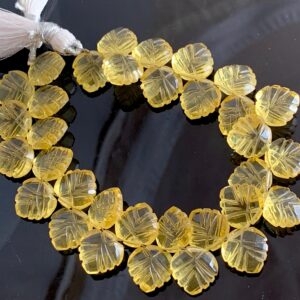 Gorgeous Citrine Hydro Quartz Carved Leaves Gorgeous Citrine Hydro Quartz Carved Leaves
