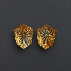 Citrine Intaglio Carving Loose Gemstone, 19x24 Mm, Citrine Jewelry Making Gemstone, Citrine Shield Carving, Pair ( 2 Pieces ) Citrine Intaglio Carving Loose Gemstone, 19x24 Mm, Citrine Jewelry Making Gemstone, Citrine Shield Carving, Pair ( 2 Pieces )
