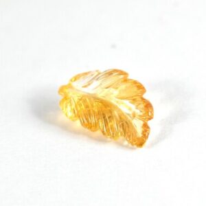Citrine Leaf Carving, November Birthstone, Healing Gemstone Citrine Leaf Carving, November Birthstone, Healing Gemstone