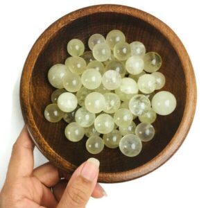 Mini Citrine Crystal Sphere: Natural Yellow Gemstone (13-18mm) Mini Citrine Crystal Sphere: Natural Yellow Gemstone (13-18mm)