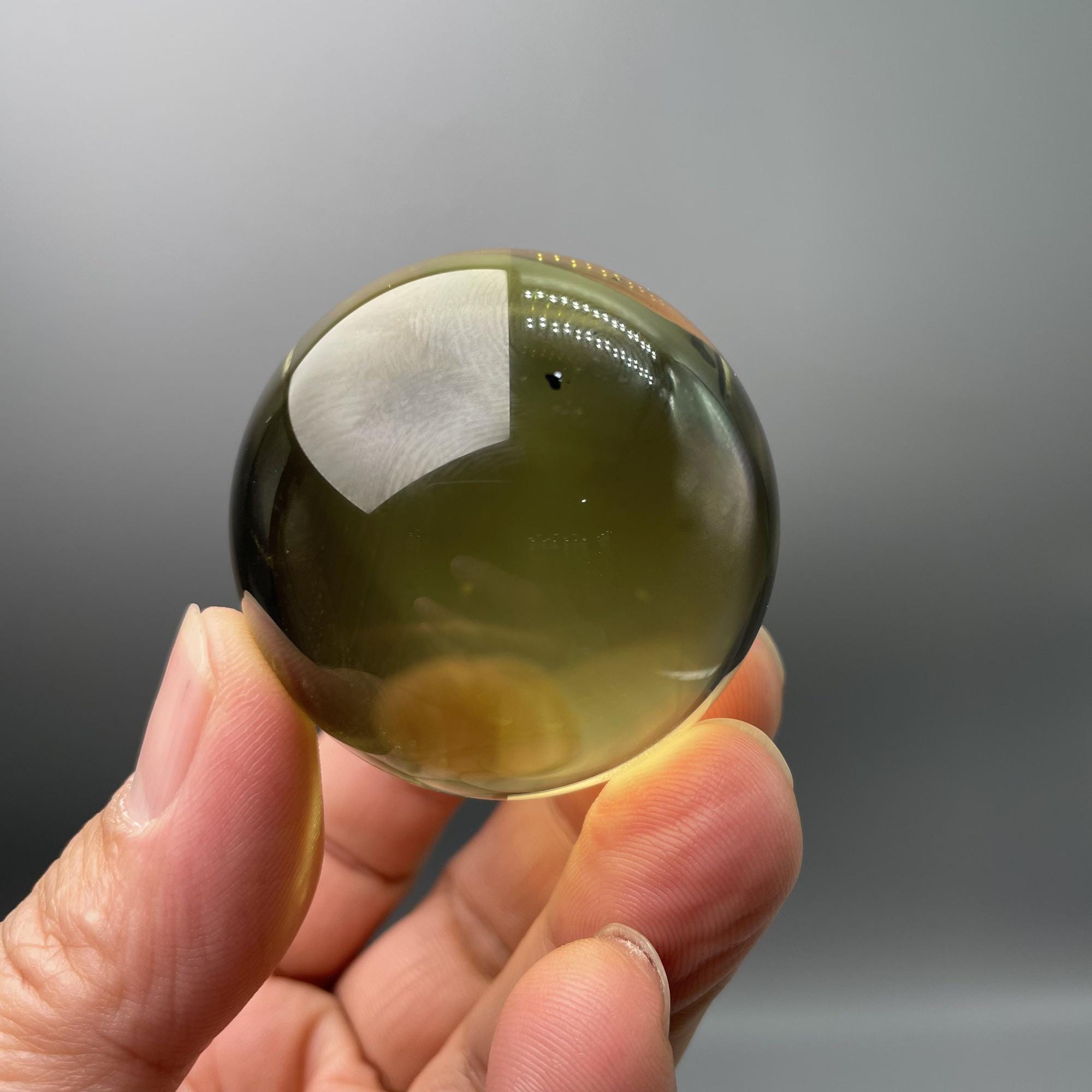 Natural Citrine Quartz Crystal Ball: Reiki Healing Sphere (1.91")