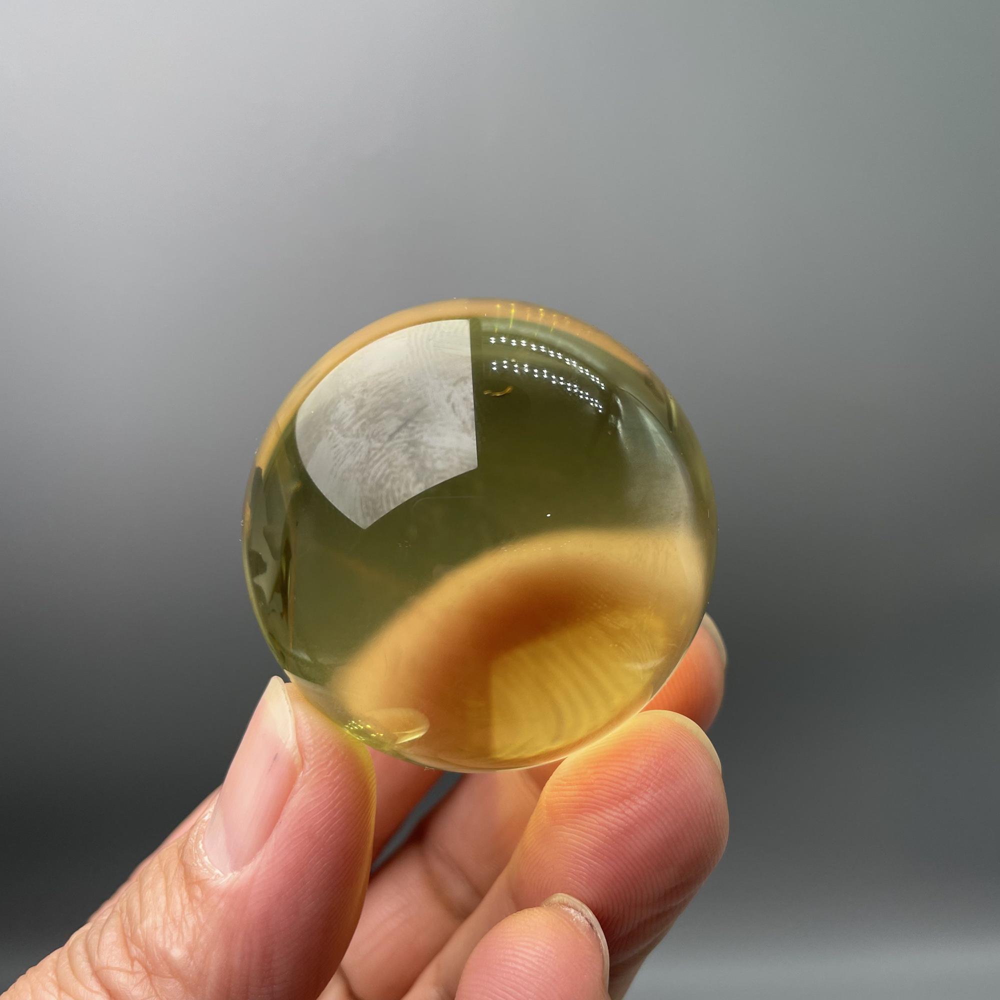 Natural Citrine Quartz Crystal Ball: Reiki Healing Sphere (1.91") Natural Citrine Quartz Crystal Ball: Reiki Healing Sphere (1.91")