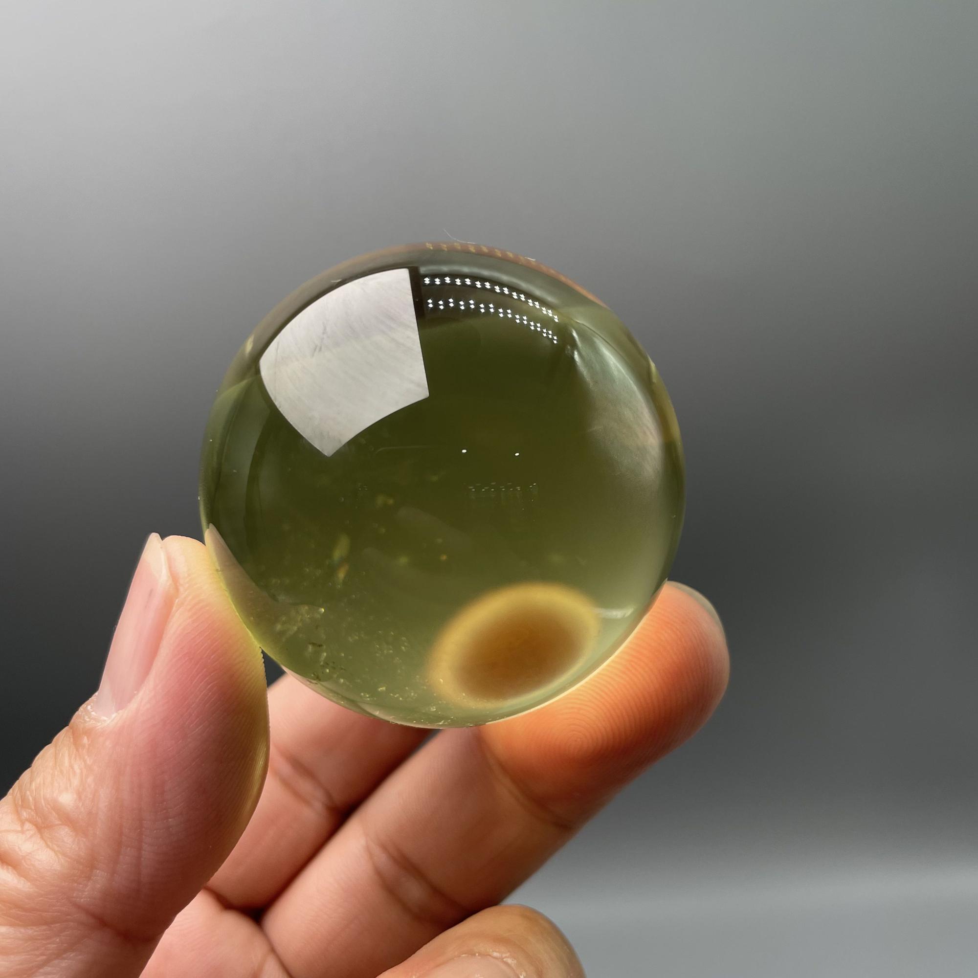 Natural Citrine Quartz Crystal Ball: Reiki Healing Sphere (1.95")