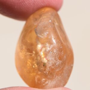 Citrine Pebble With Rainbows Citrine Pebble With Rainbows