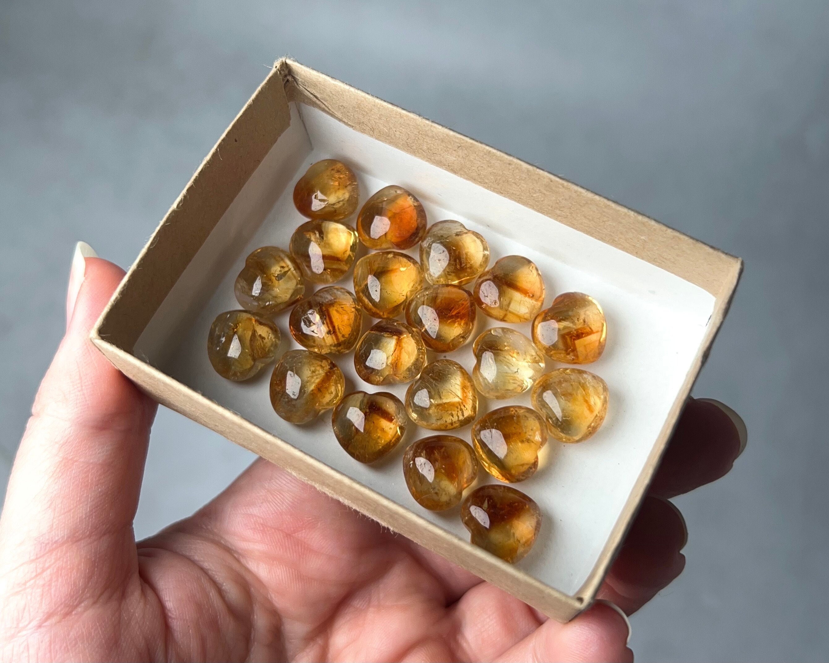 Phantom Citrine Heart | Citrine Crystal Heart
