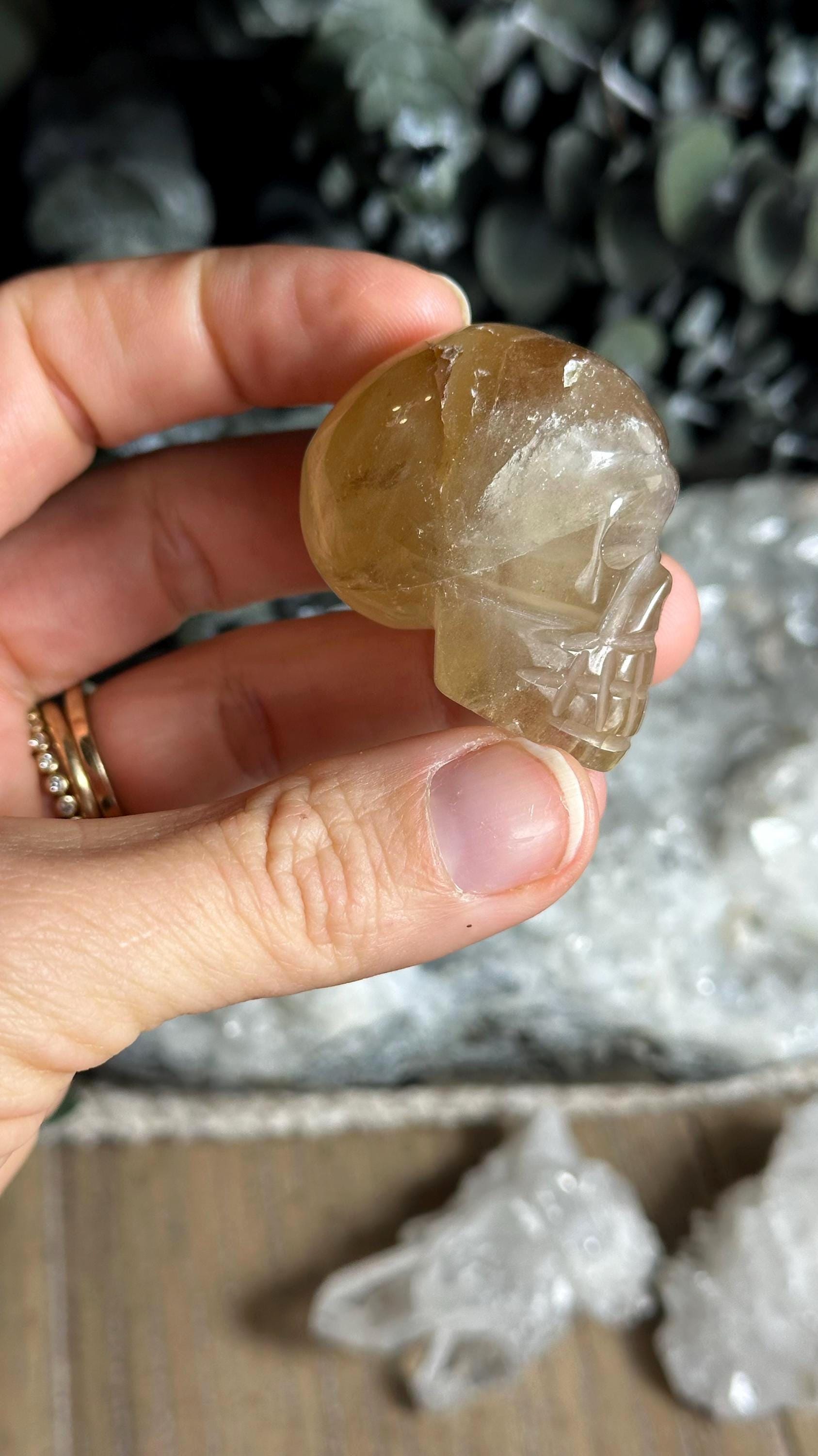 Citrine Skull, 2 3/4”