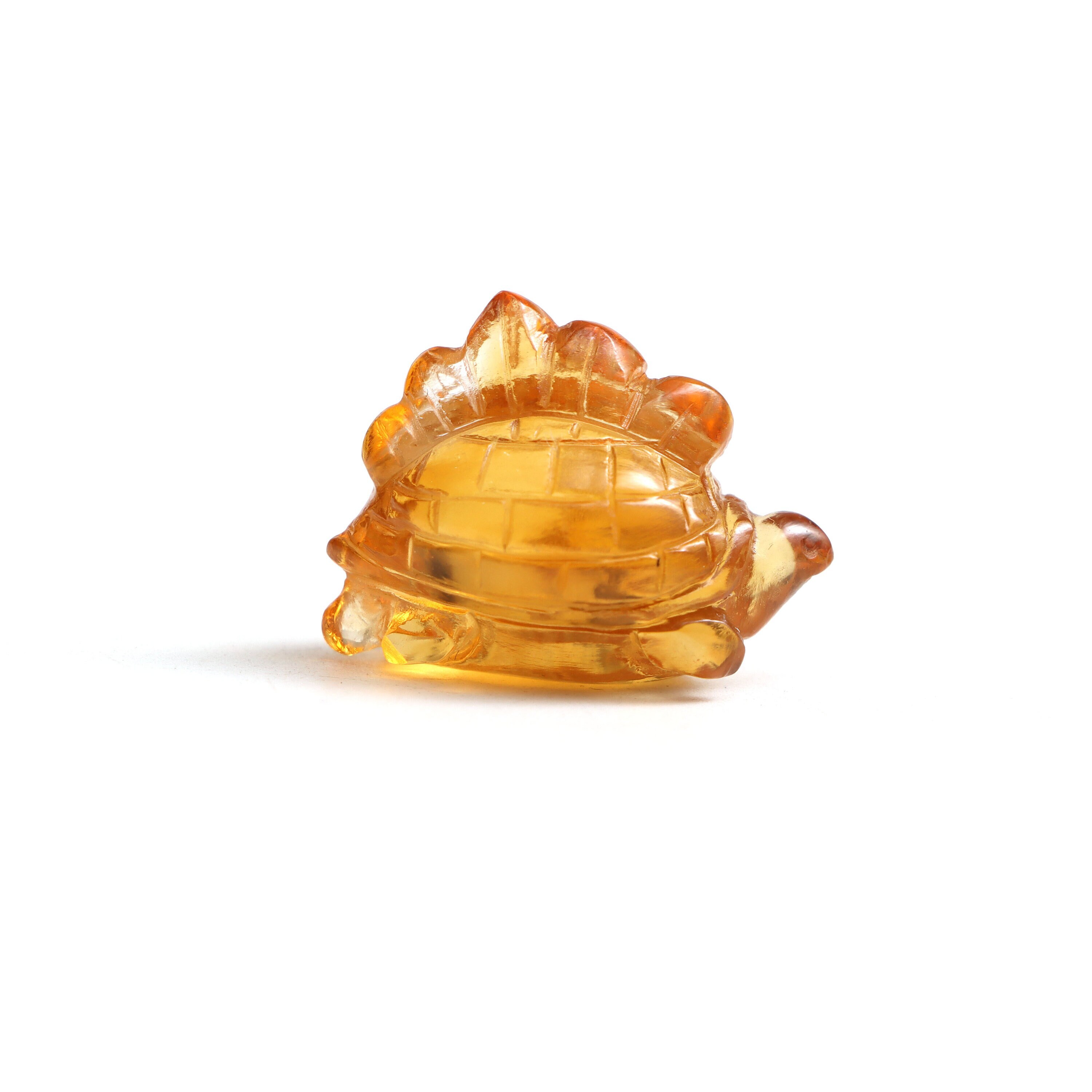 Citrine Turtel Carving Loose Gemstone, 19.5x26 Mm, Citrine Jewelry Making Gemstone, 1 Piece