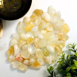 1/2 lb Tumbled Citrine Gemstones - Polished Yellow Stones, Brazil
