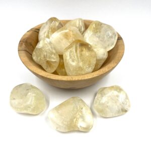 Citrine 2nd Grade Tumbled Stone Medium Stone Of Happiness 25-30mm