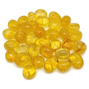 Cracked Citrine Quartz Tumbled Stone A++ – Small Citrine Tumbled Stone – Healing Crystal Stone – Citrine Gemstone - TU1312