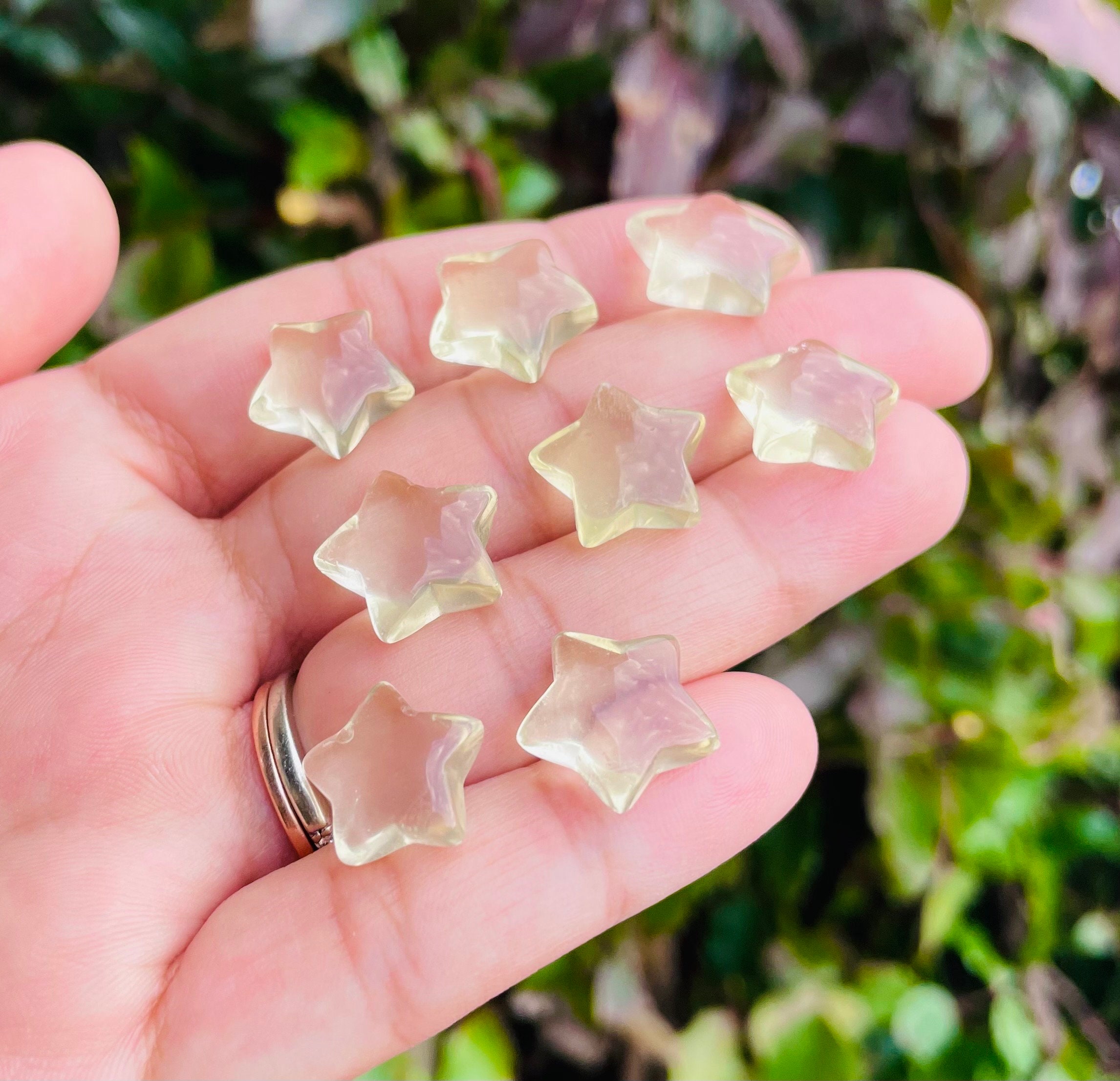 Citrine Crystal Star: Small Carved Tumbled Gemstone (10-15mm)