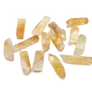 Citrine Drilled Tumbled Stones - Rectangle Hole Tumbled Stone - Making Jewelry Cytsals - Bulk Stones - NC1661